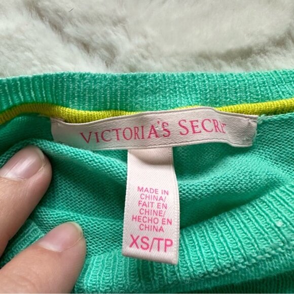 Victoria's Secret | Teal Long Sleeve Ribbed Cuff Sweater | Size Extra Small - Picture 6 of 10
